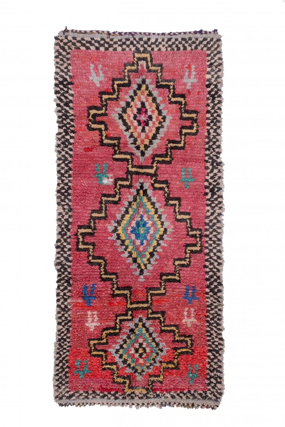 Marokkaanse Berber tapijt Boucherouite 285 x 130 cm
