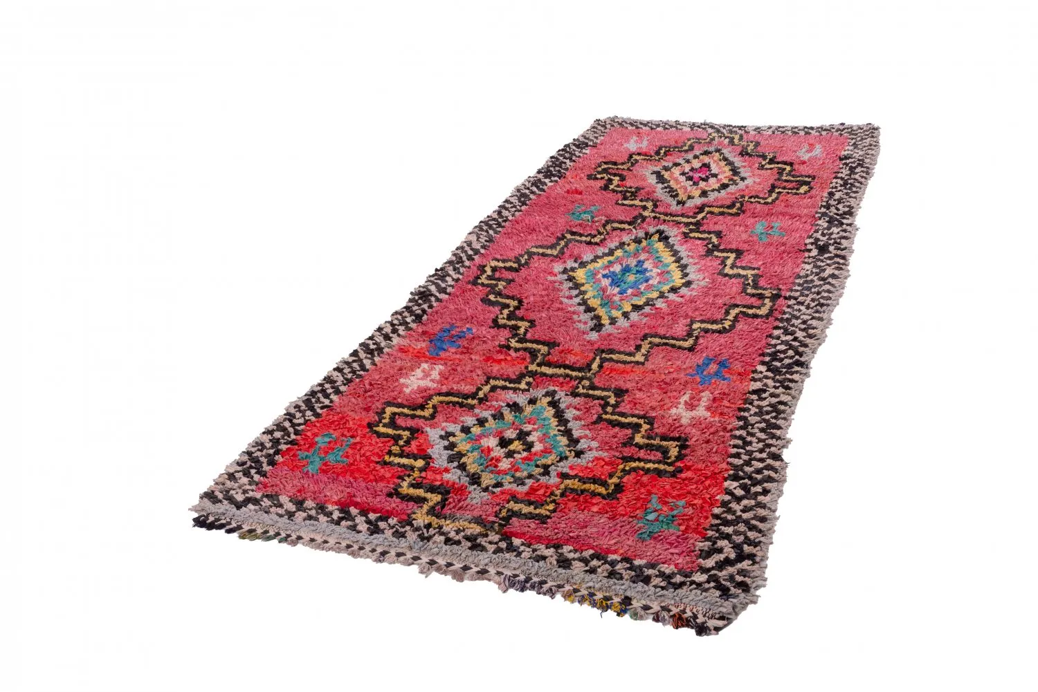 Marokkaanse Berber tapijt Boucherouite 285 x 130 cm