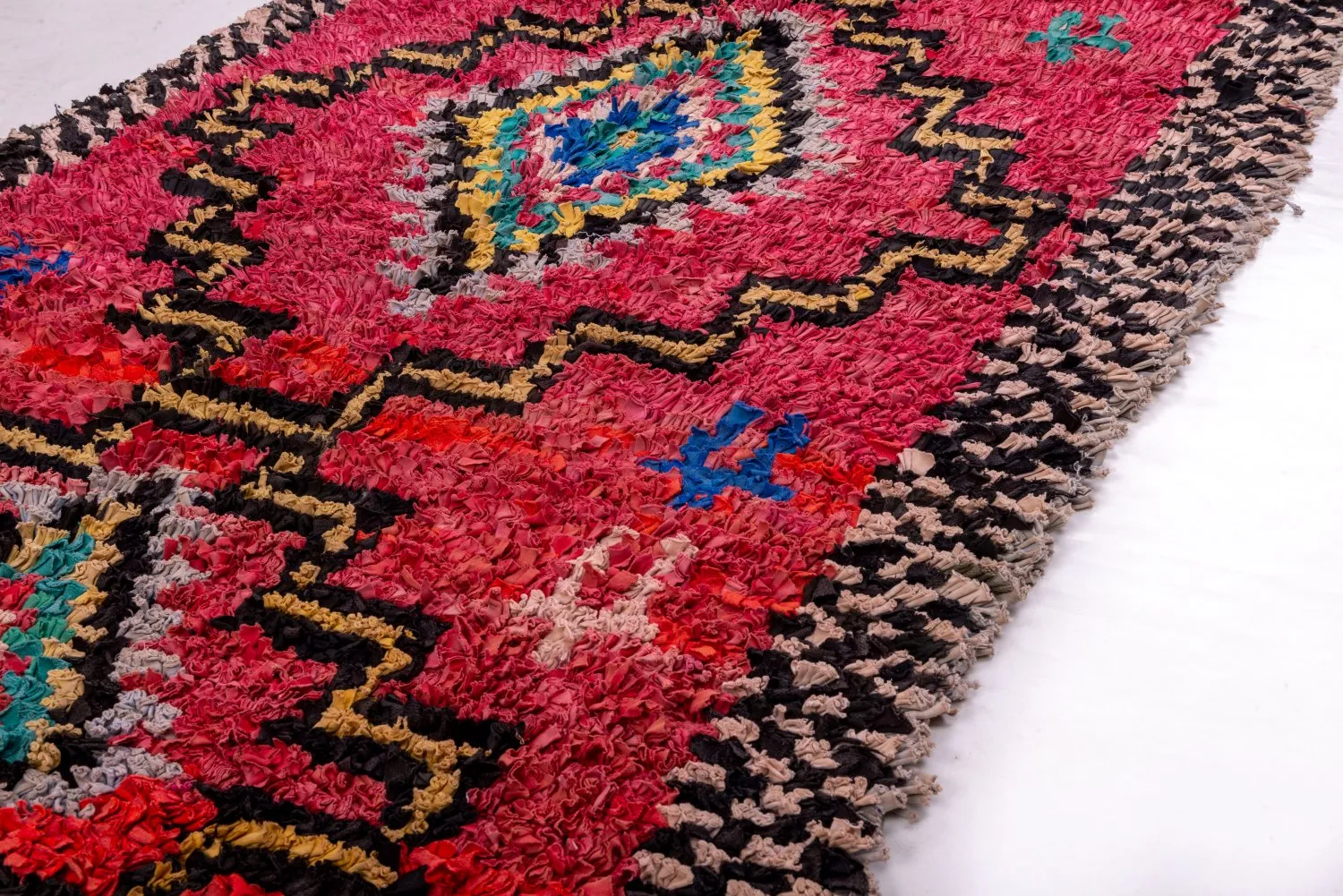 Marokkaanse Berber tapijt Boucherouite 285 x 130 cm