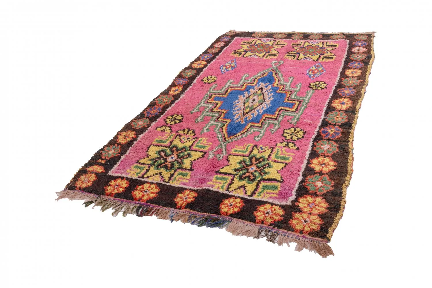 Marokkaanse Berber tapijt Boucherouite 270 x 140 cm
