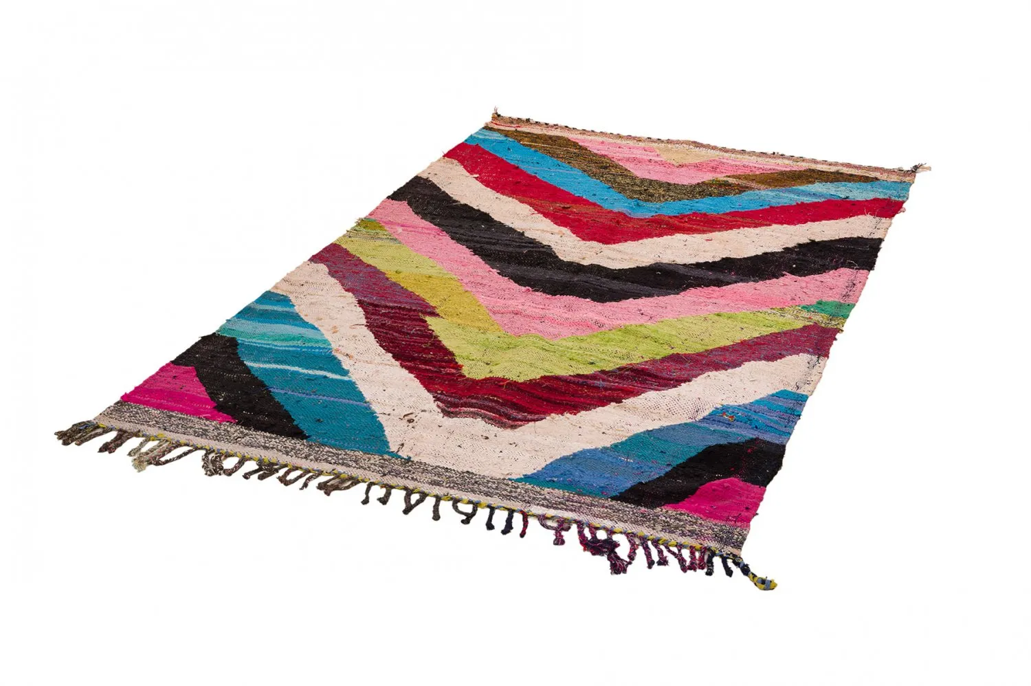 Marokkaanse Berber tapijt Boucherouite 150 x 235 cm