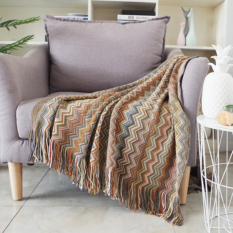 Plaid dekens - Milano (beige/multi)