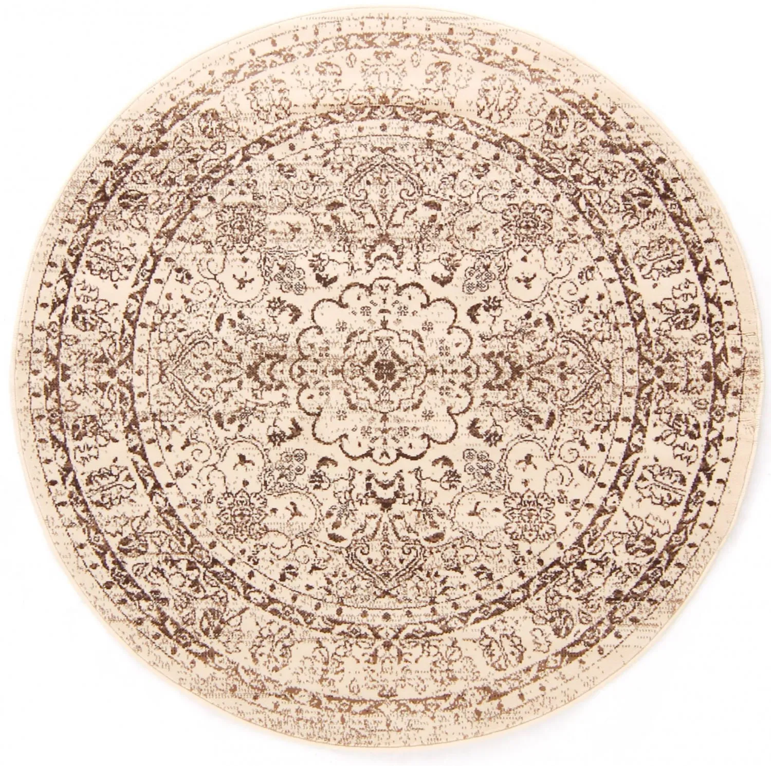Rond vloerkleed - Peking Noble (wit)