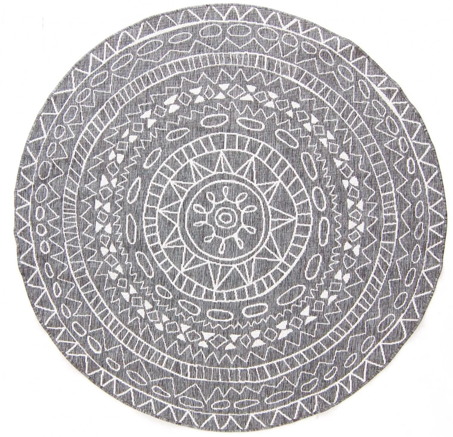 Rond vloerkleed - Brussels Diamond (grijs)