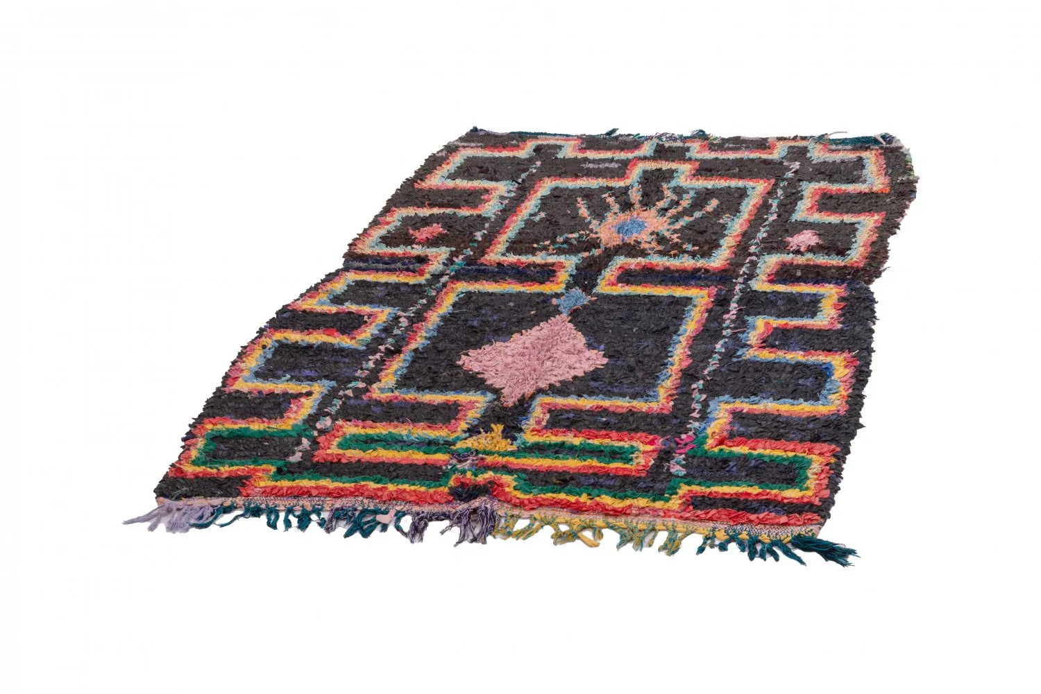 Marokkaanse Berber tapijt Boucherouite 180 x 120 cm
