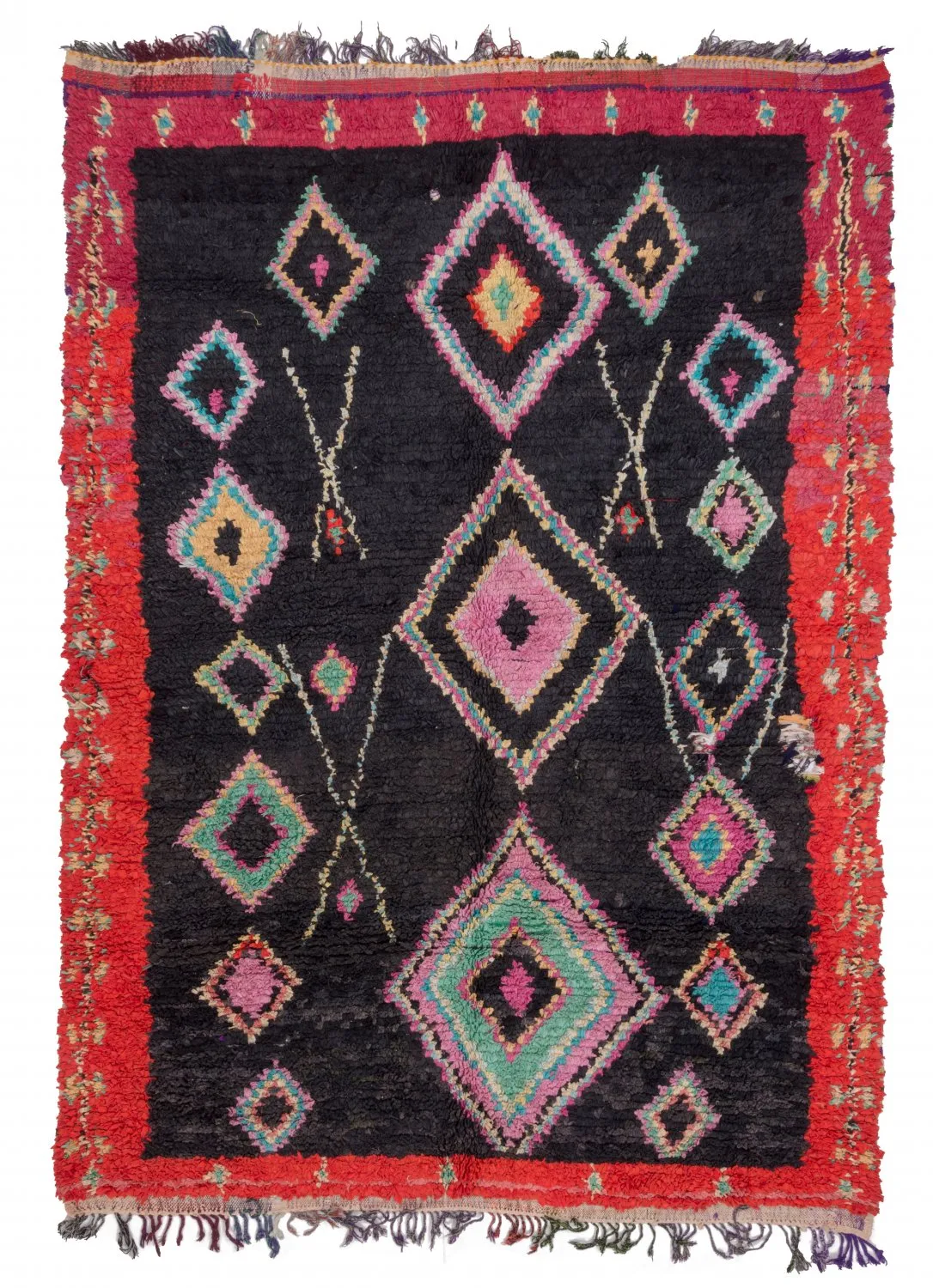 Marokkaanse Berber tapijt Boucherouite 250 x 175 cm