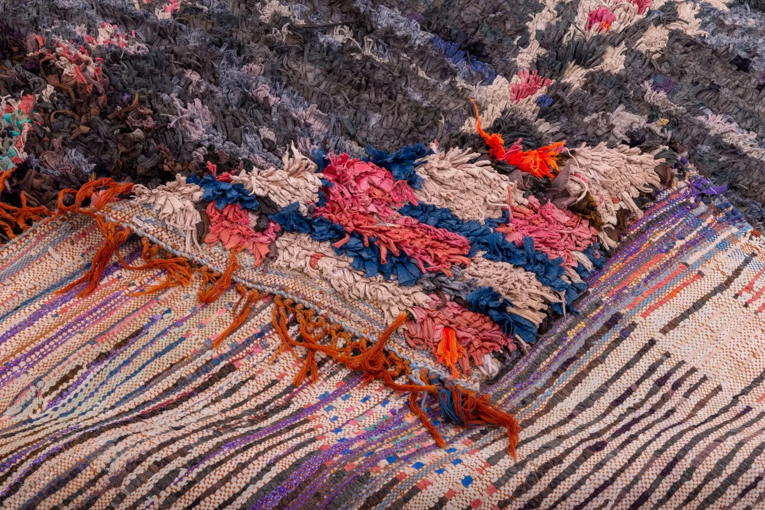 Marokkaanse Berber tapijt Boucherouite 235 x 170 cm