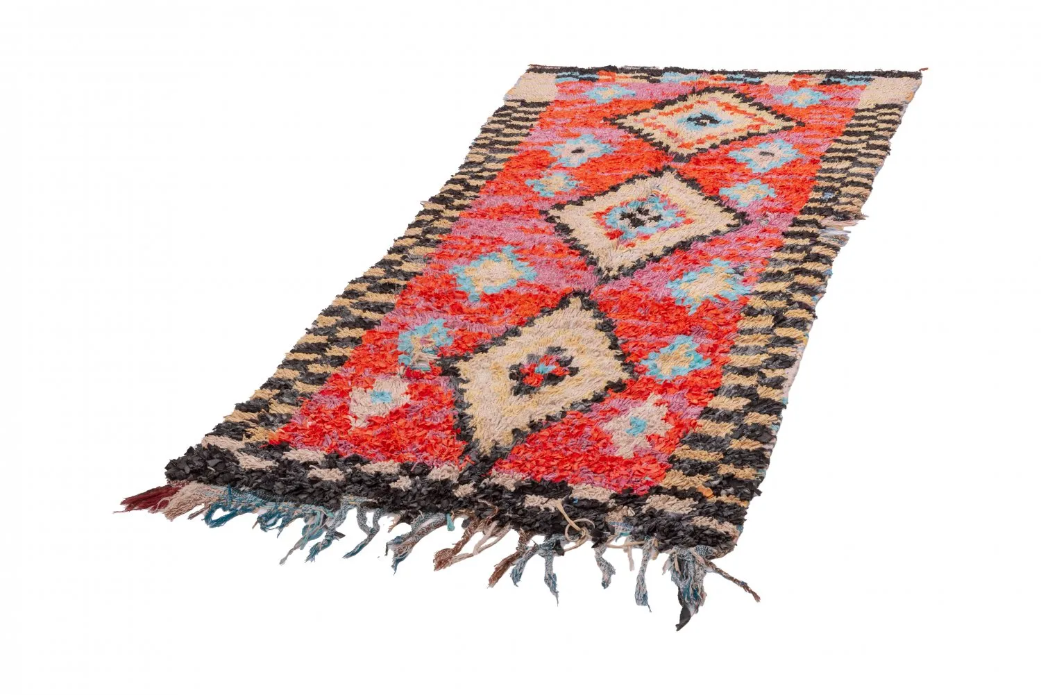 Marokkaanse Berber tapijt Boucherouite 235 x 105 cm