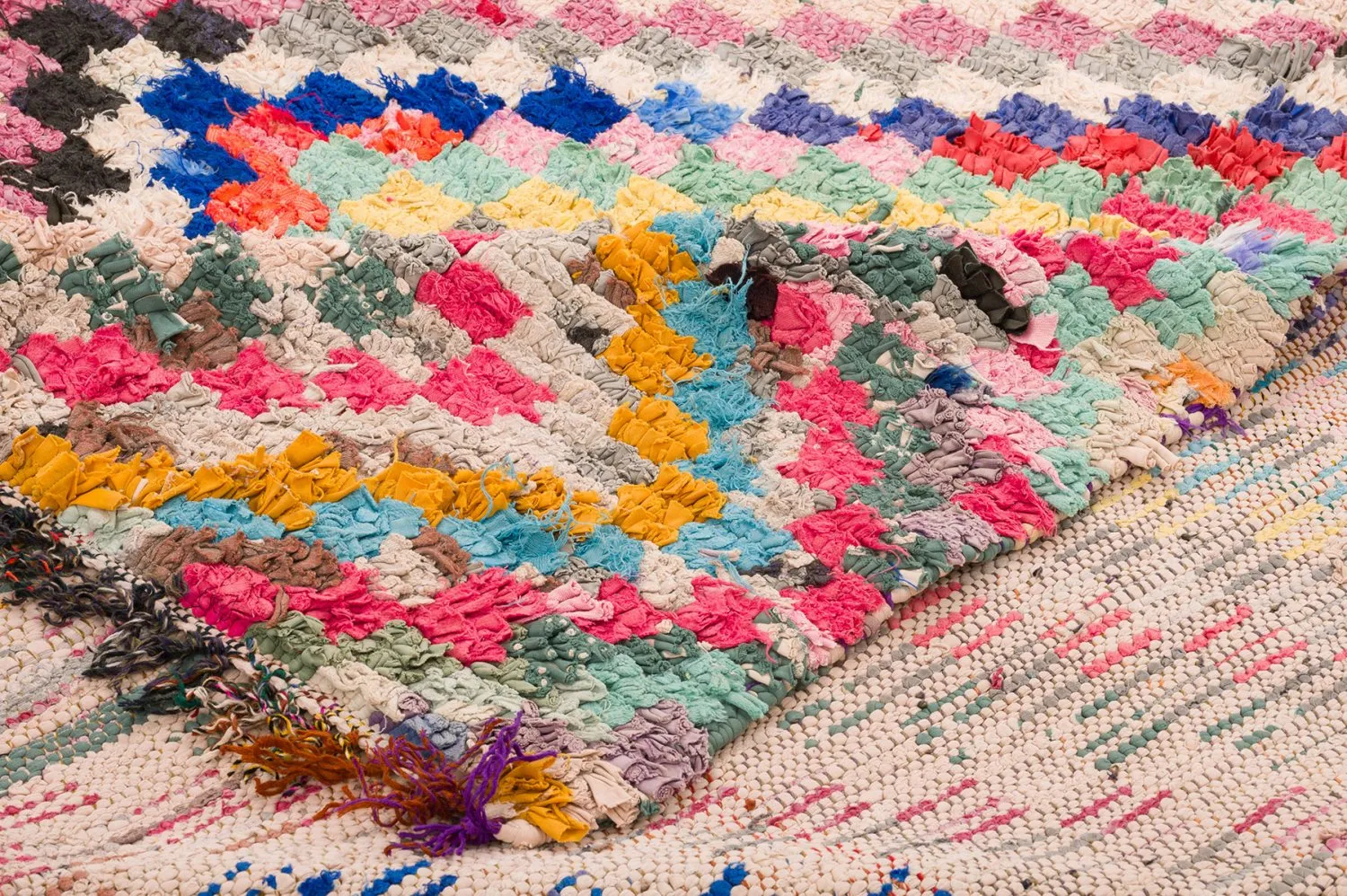 Marokkaanse Berber tapijt Boucherouite 145 x 365 cm