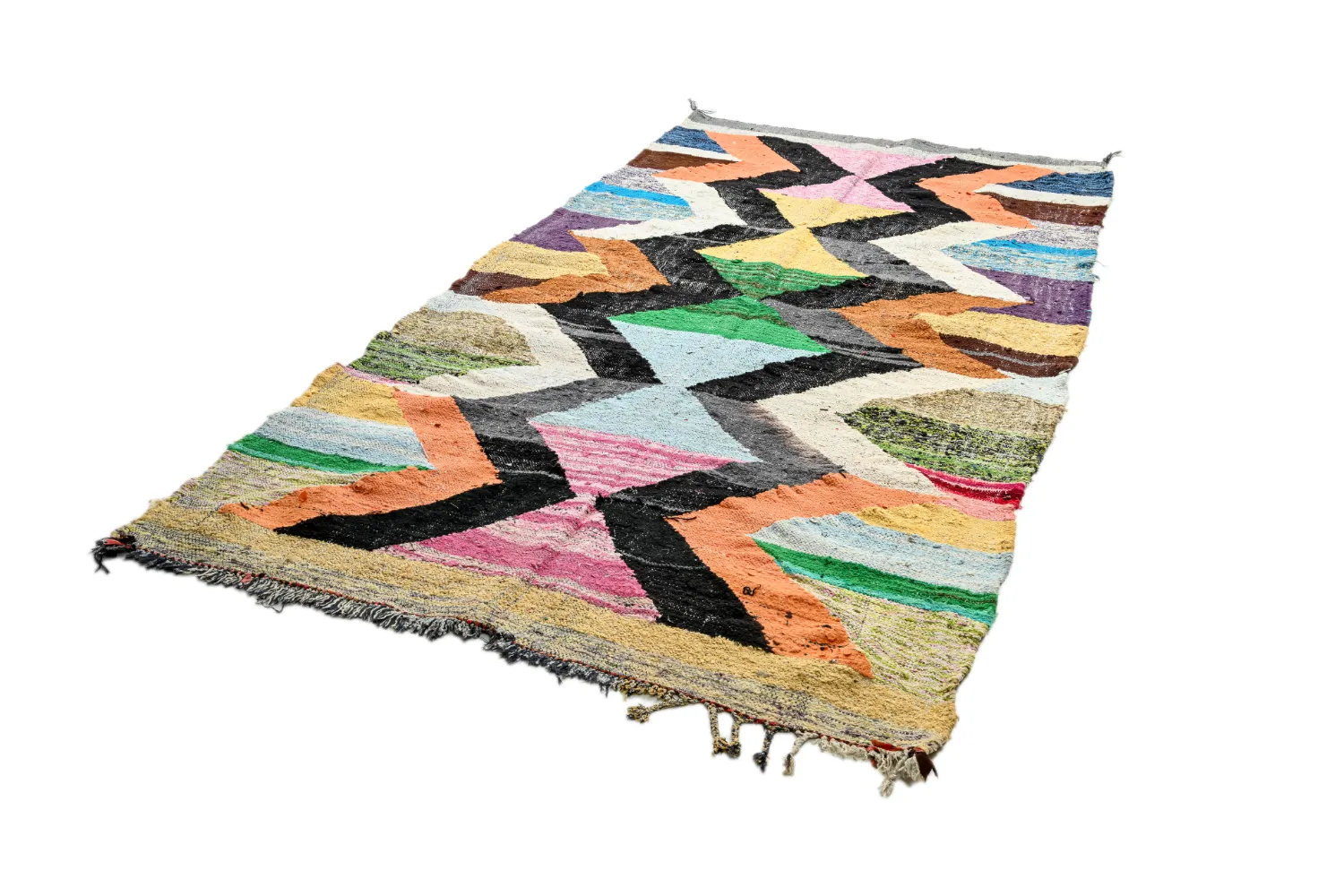 Marokkaanse Berber tapijt Boucherouite 155 x 295 cm