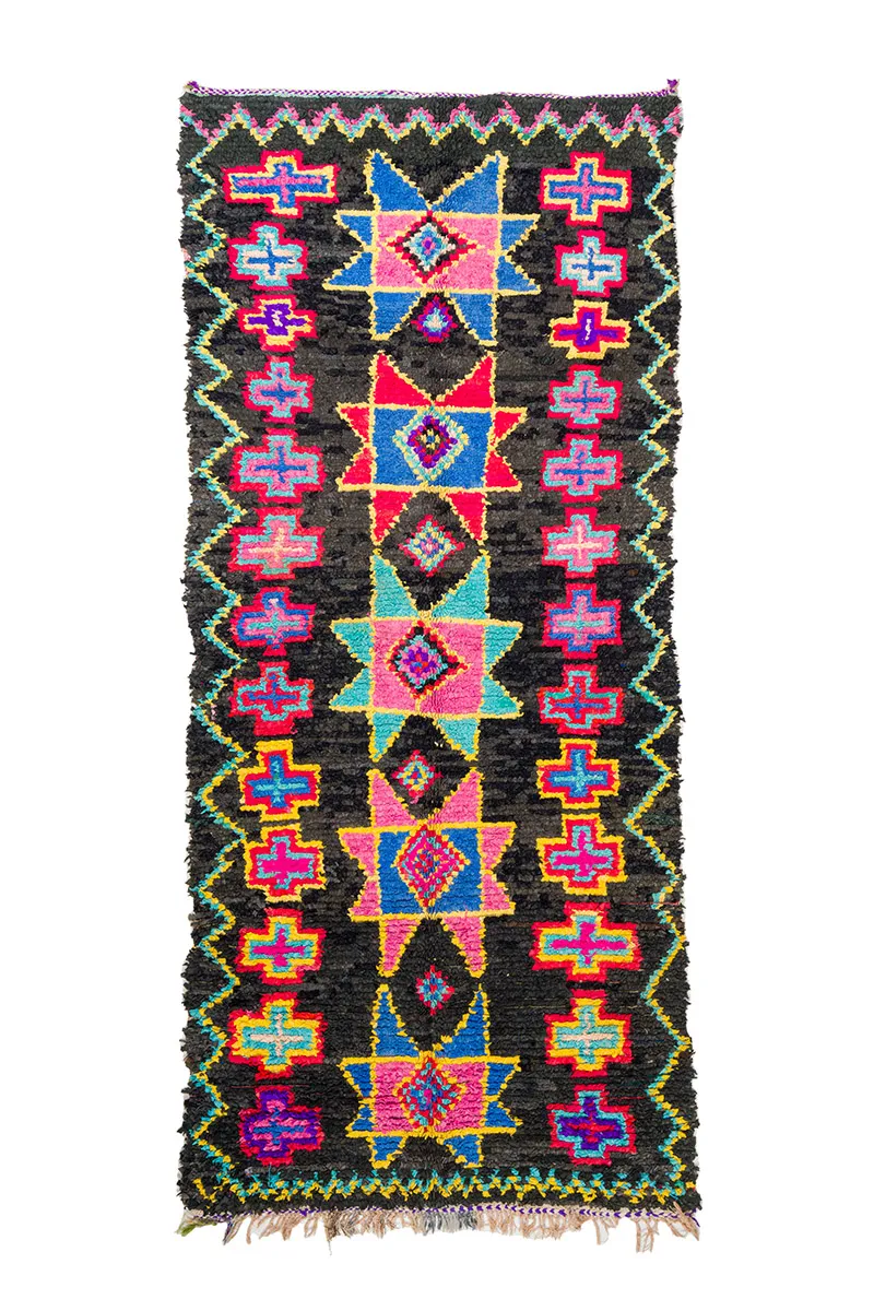 Marokkaanse Berber tapijt Boucherouite 135 x 315 cm