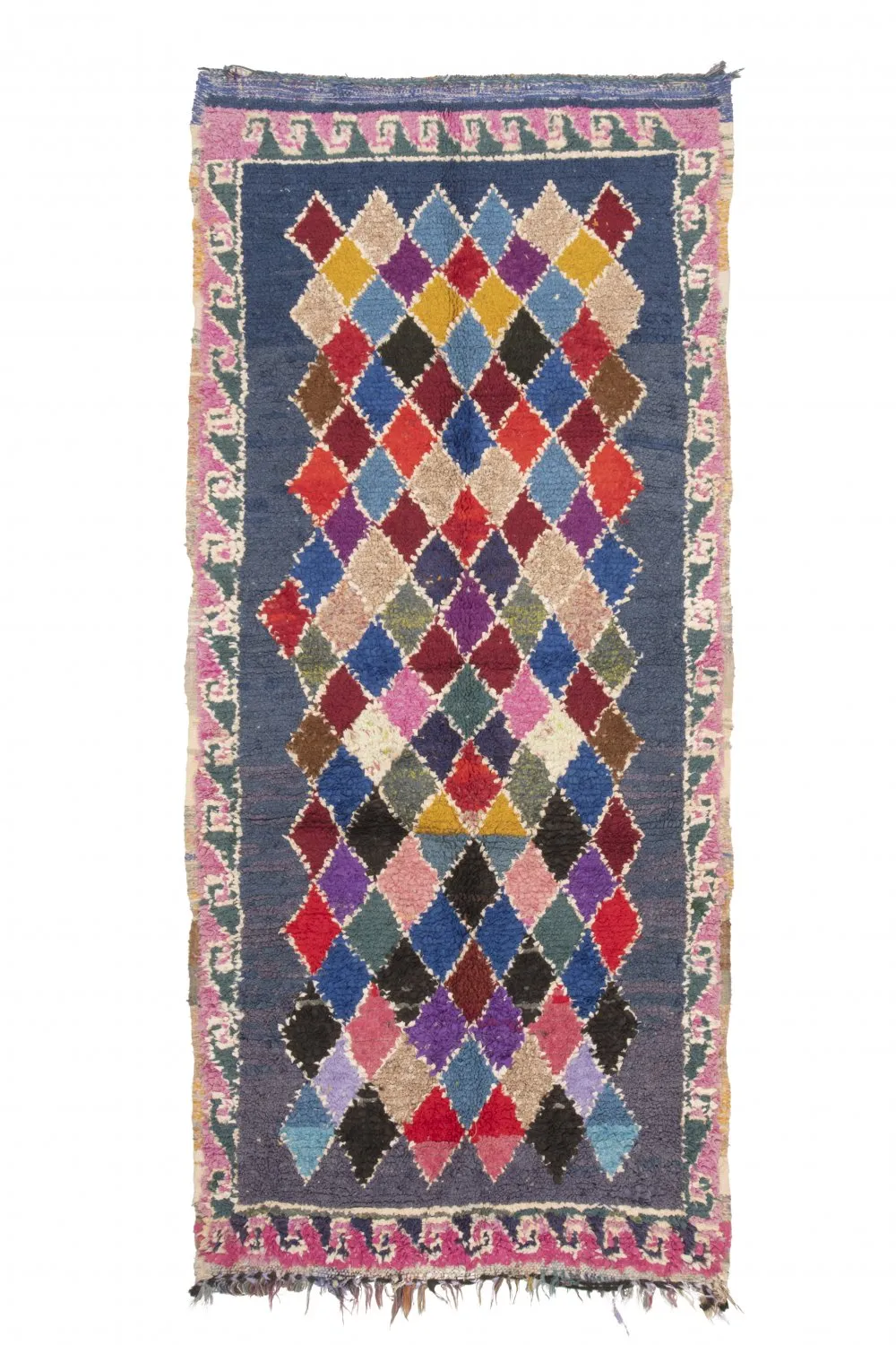 Marokkaanse Berber tapijt Boucherouite 245 x 110 cm