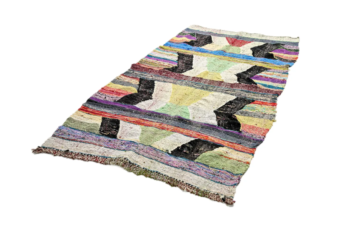 Marokkaanse Berber tapijt Boucherouite 130 x 245 cm