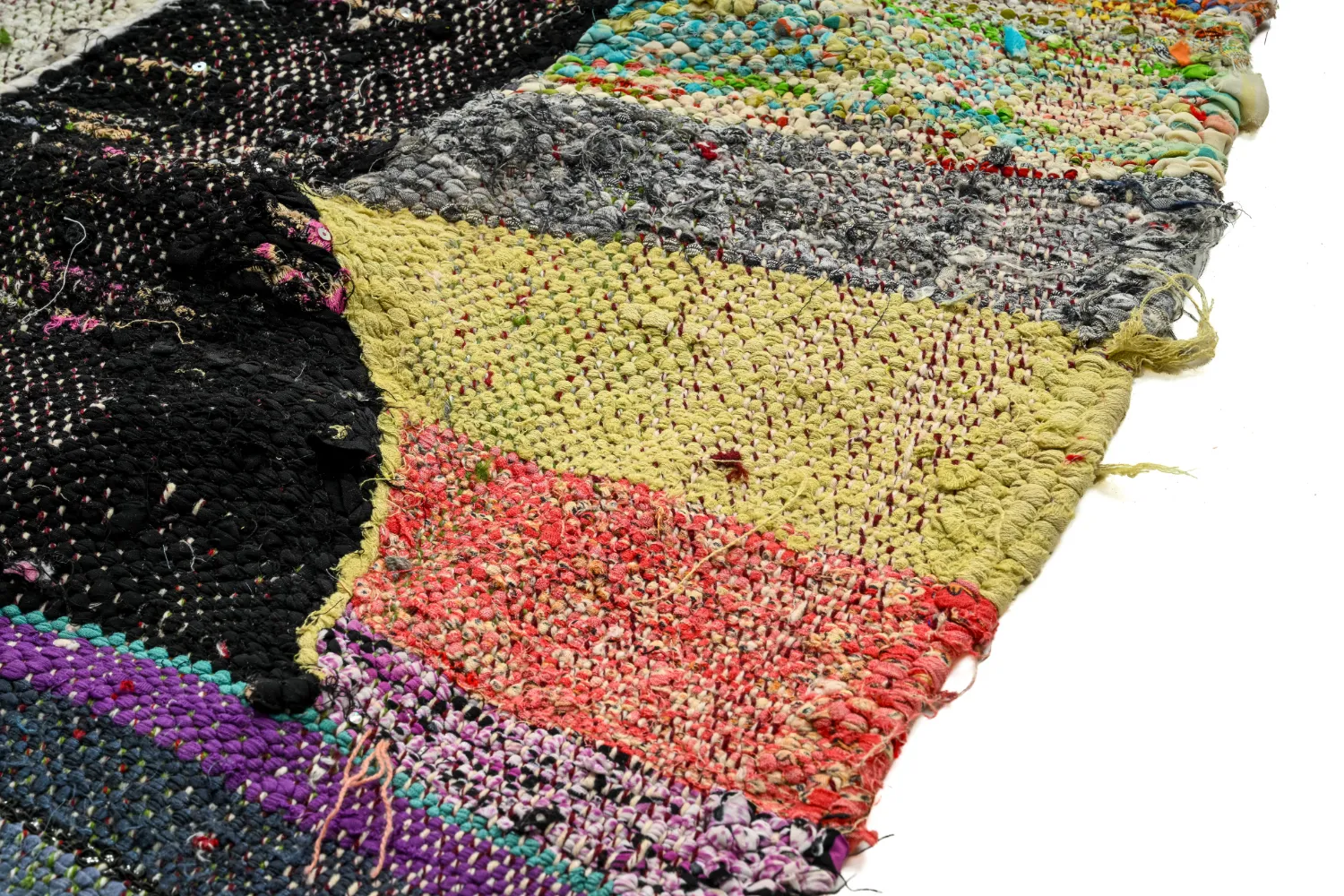 Marokkaanse Berber tapijt Boucherouite 130 x 245 cm