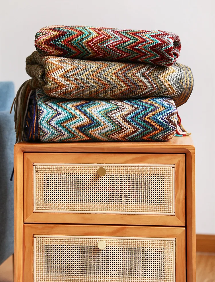 Plaid dekens - Milano (beige/multi)