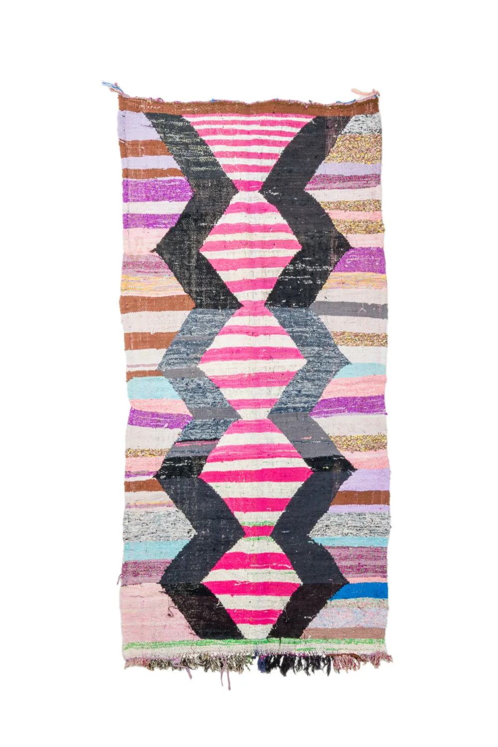 Marokkaanse Berber tapijt Boucherouite 130 x 265 cm