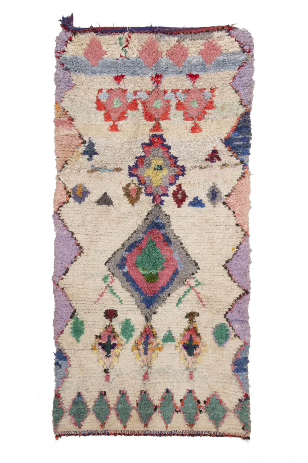 Marokkaanse Berber tapijt Boucherouite 240 x 110 cm