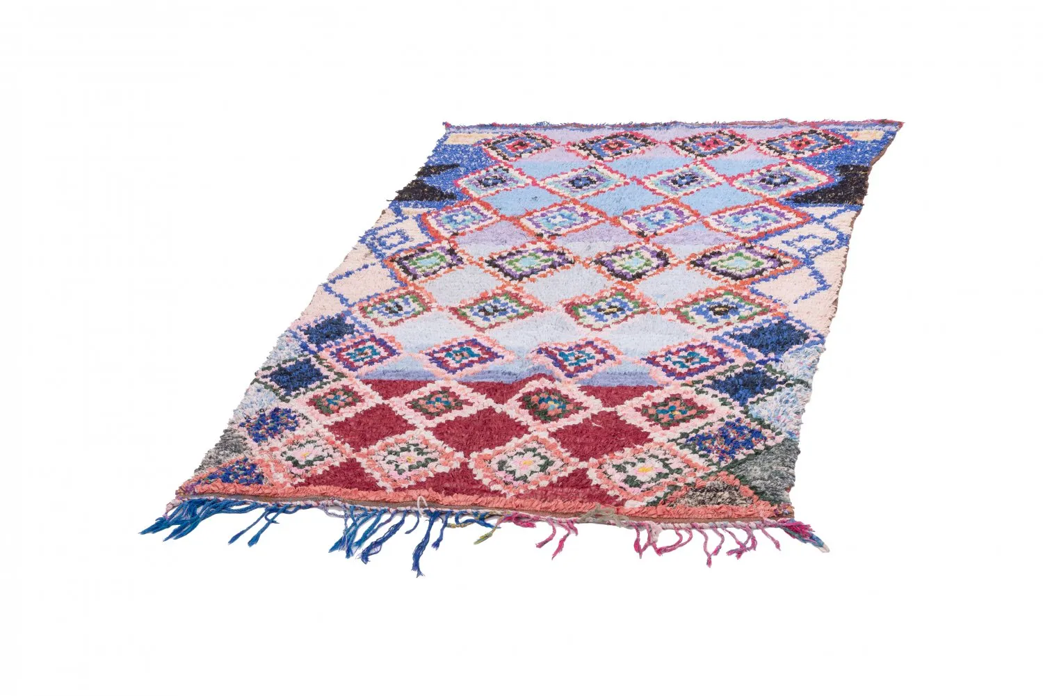 Marokkaanse Berber tapijt Boucherouite 210 x 125 cm