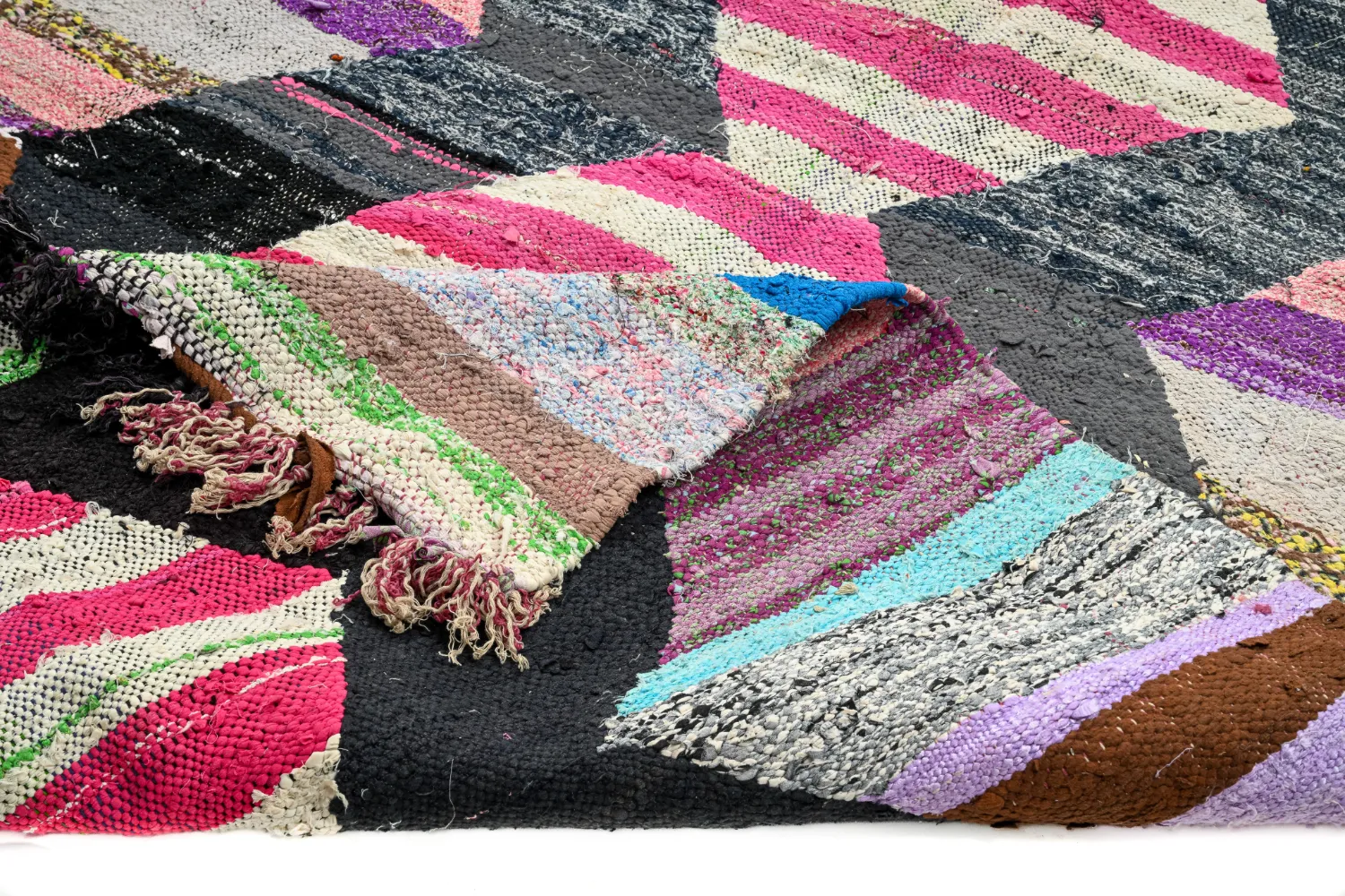 Marokkaanse Berber tapijt Boucherouite 130 x 265 cm