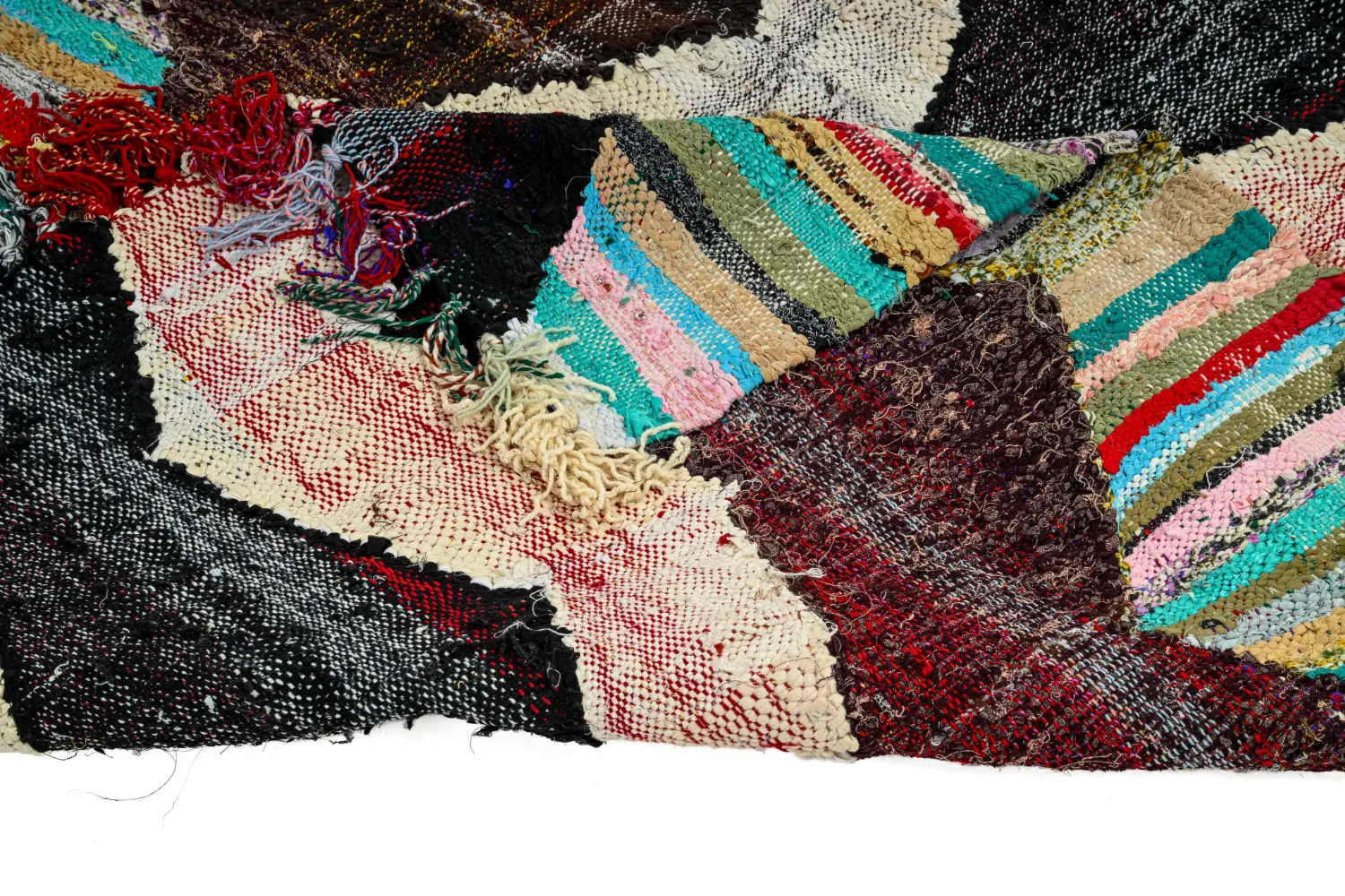 Marokkaanse Berber tapijt Boucherouite 140 x 230 cm