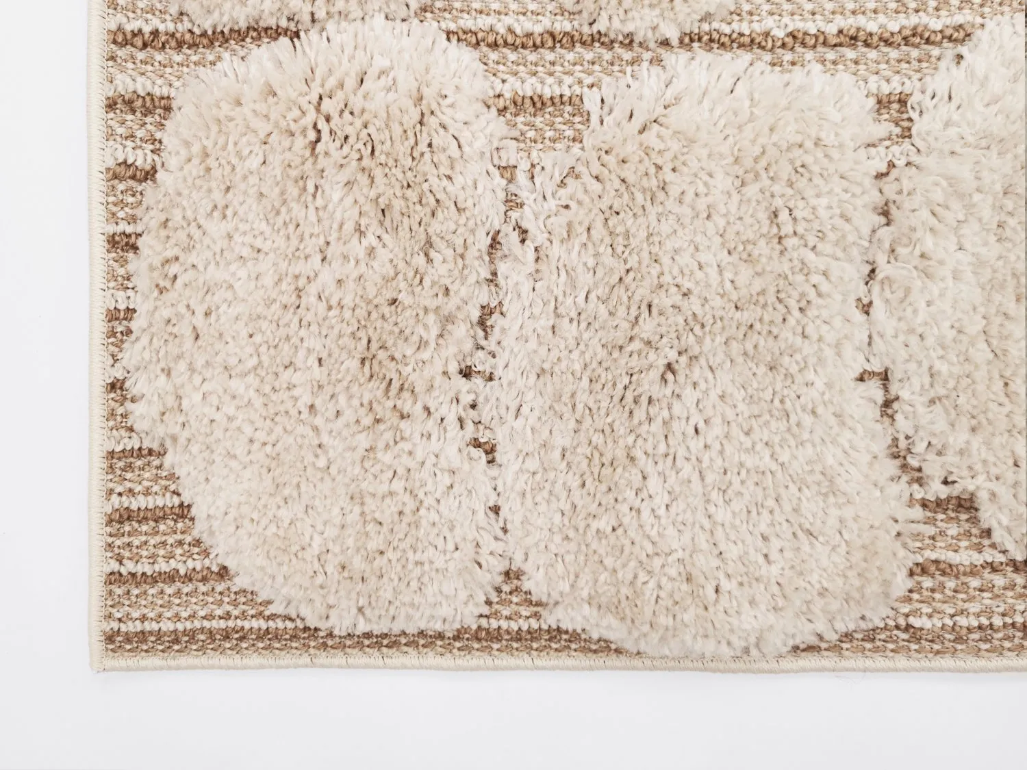 Hoogpolig vloerkleed - Fondi (beige)