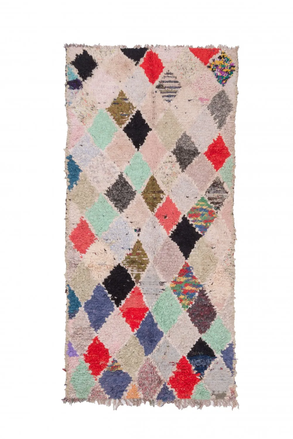 Marokkaanse Berber tapijt Boucherouite 240 x 115 cm