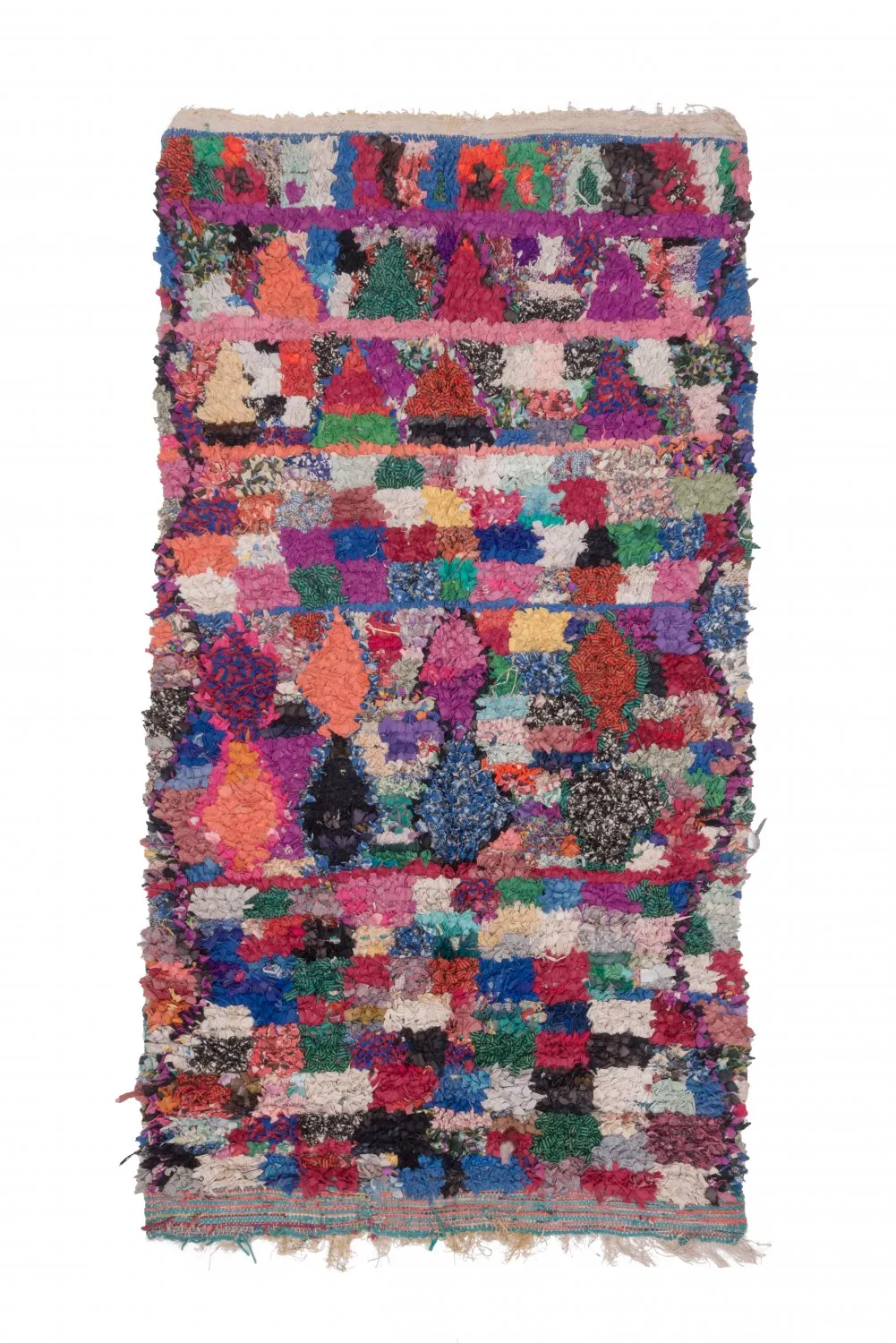 Marokkaanse Berber tapijt Boucherouite 250 x 130 cm