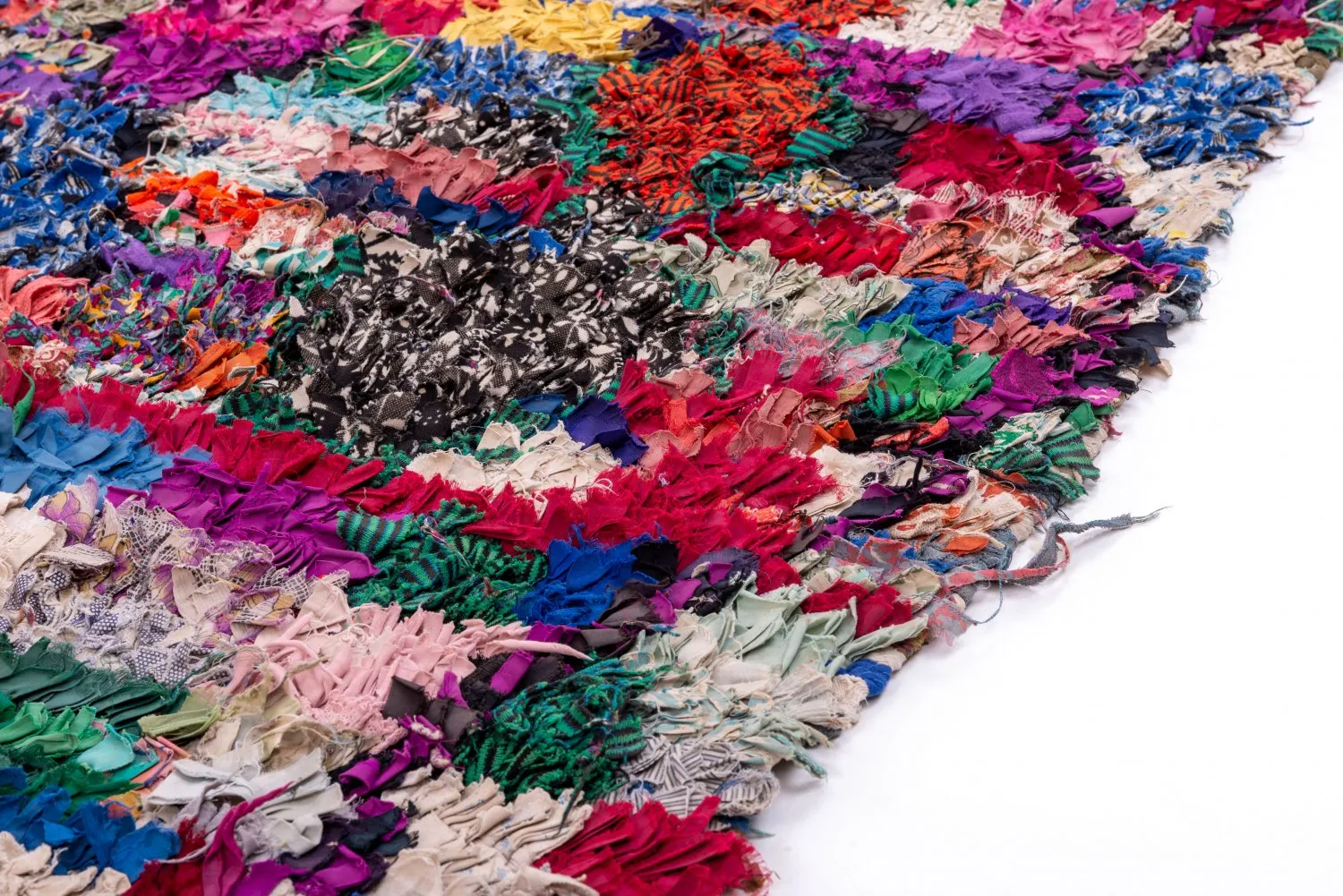 Marokkaanse Berber tapijt Boucherouite 250 x 130 cm