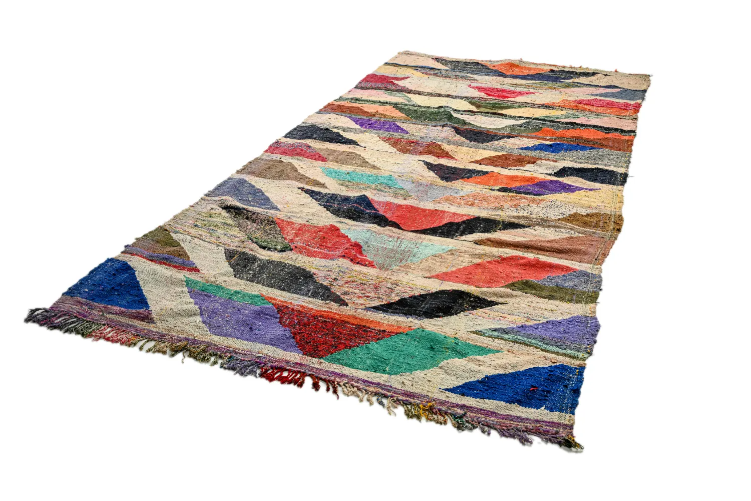 Marokkaanse Berber tapijt Boucherouite 165 x 350 cm