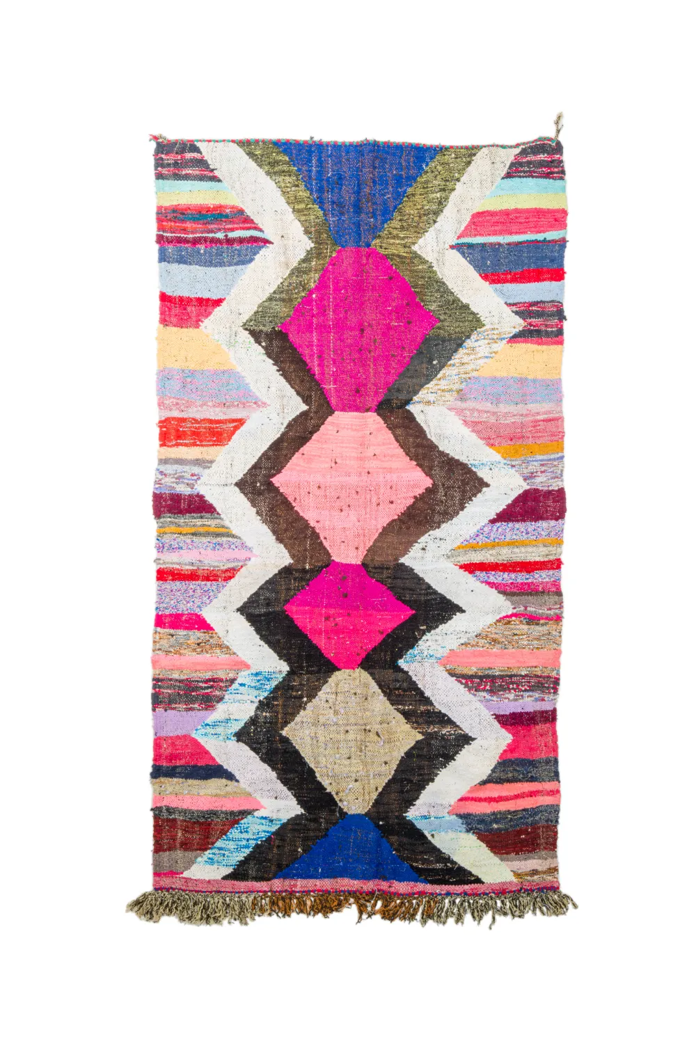 Marokkaanse Berber tapijt Boucherouite 140 x 245 cm