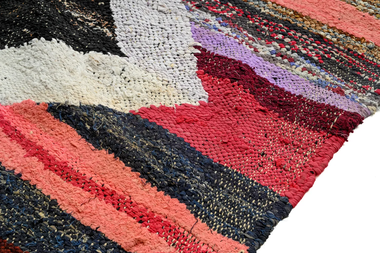 Marokkaanse Berber tapijt Boucherouite 140 x 245 cm