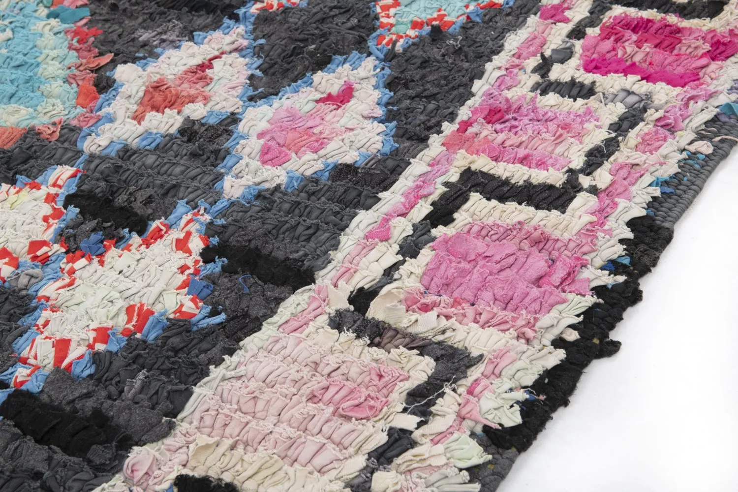 Marokkaanse Berber tapijt Boucherouite 310 x 130 cm