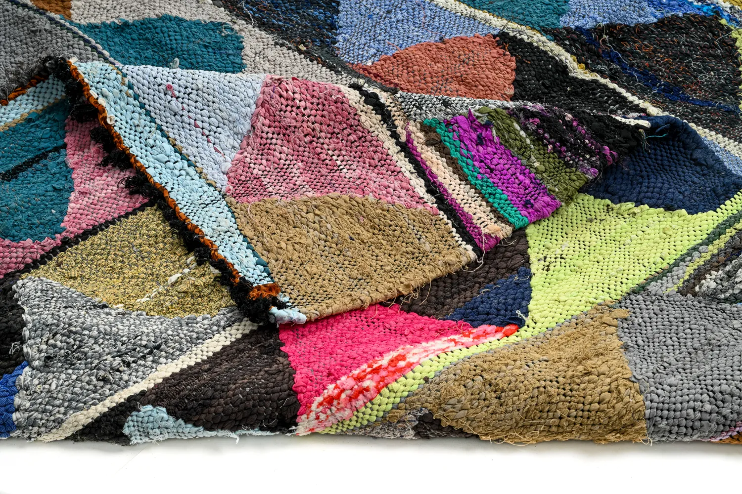 Marokkaanse Berber tapijt Boucherouite 145 x 305 cm