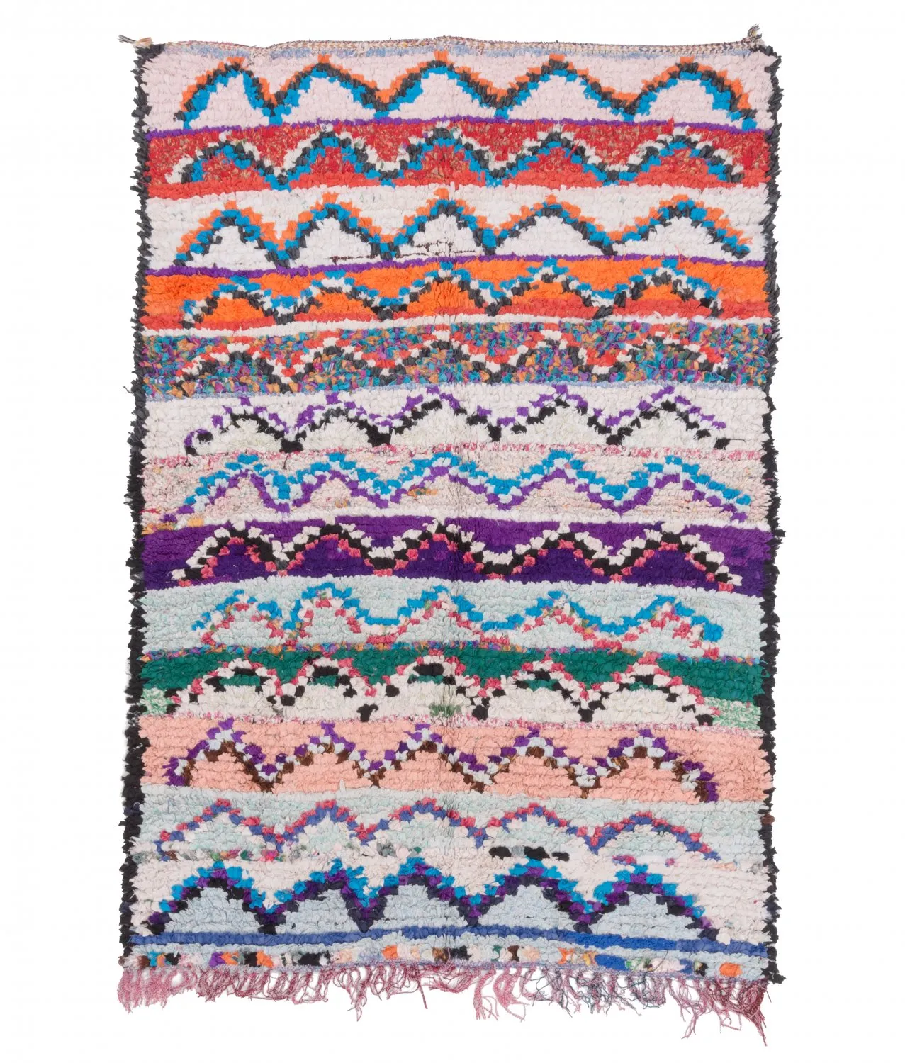 Marokkaanse Berber tapijt Boucherouite 205 x 140 cm