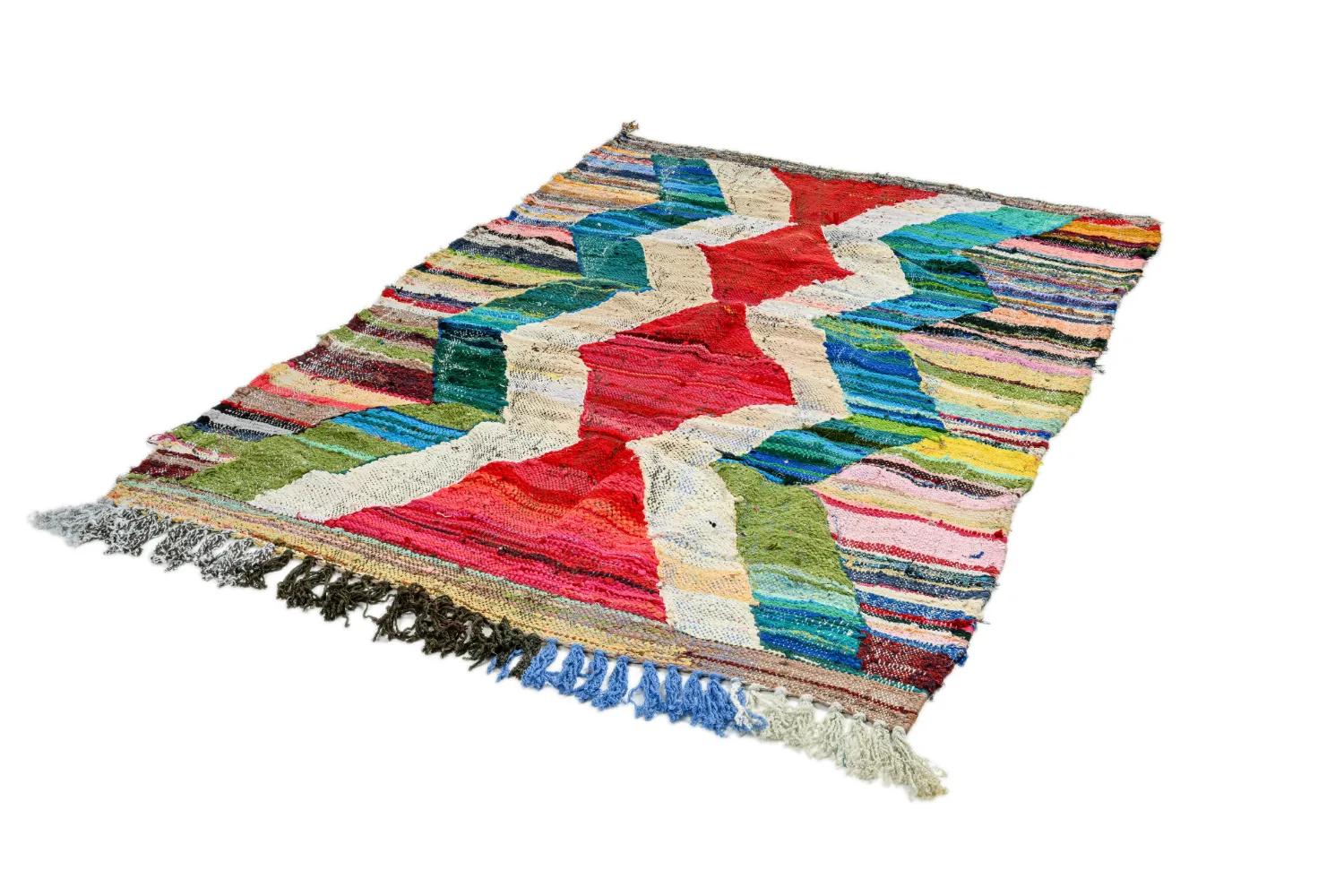 Marokkaanse Berber tapijt Boucherouite 130 x 205 cm