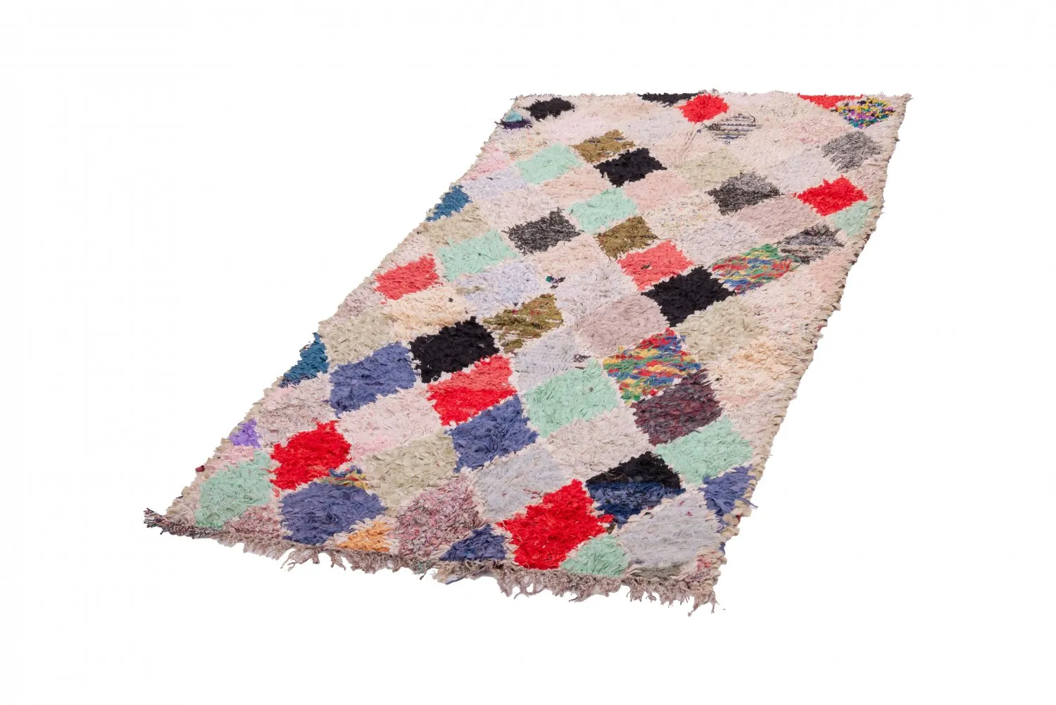 Marokkaanse Berber tapijt Boucherouite 240 x 115 cm