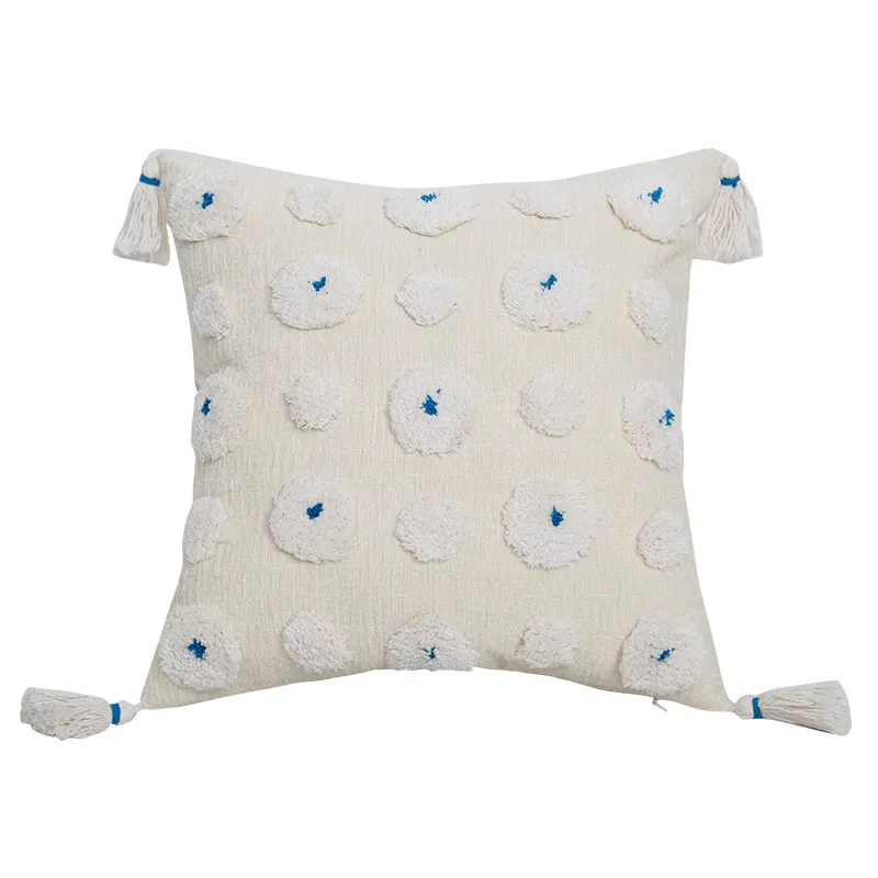 Kussensloop - Boho Flower (blauw)