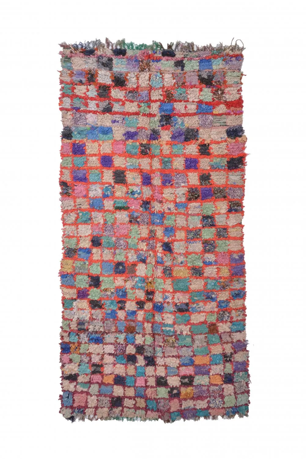 Marokkaanse Berber tapijt Boucherouite 255 x 125 cm