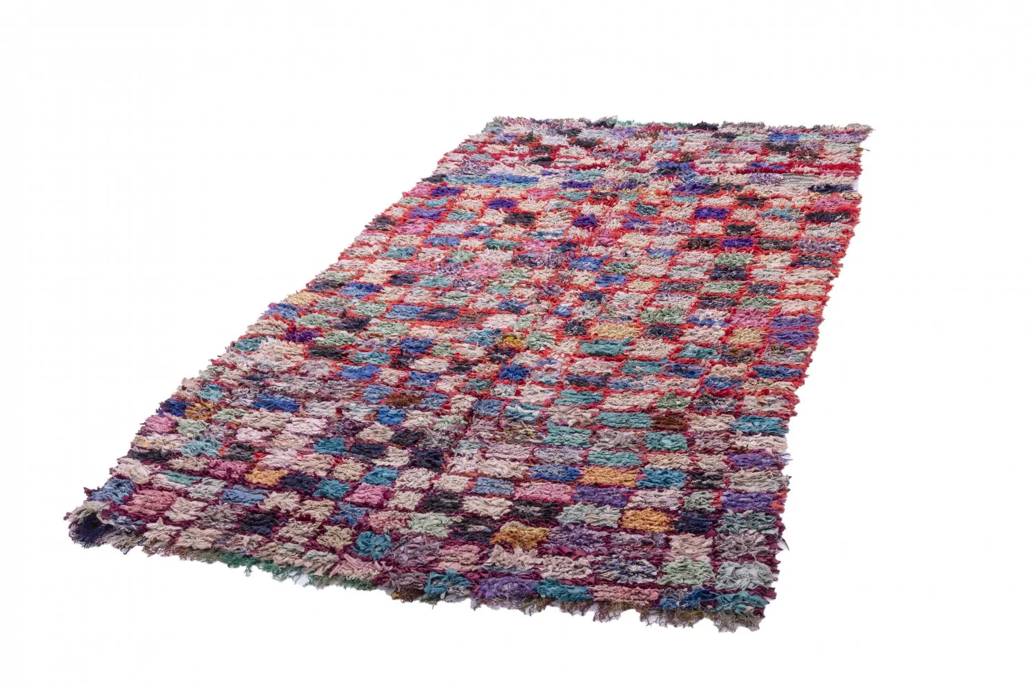 Marokkaanse Berber tapijt Boucherouite 255 x 125 cm