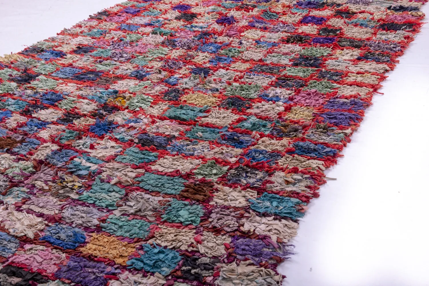 Marokkaanse Berber tapijt Boucherouite 255 x 125 cm