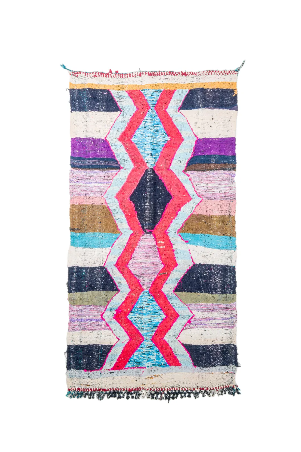 Marokkaanse Berber tapijt Boucherouite 115 x 220 cm