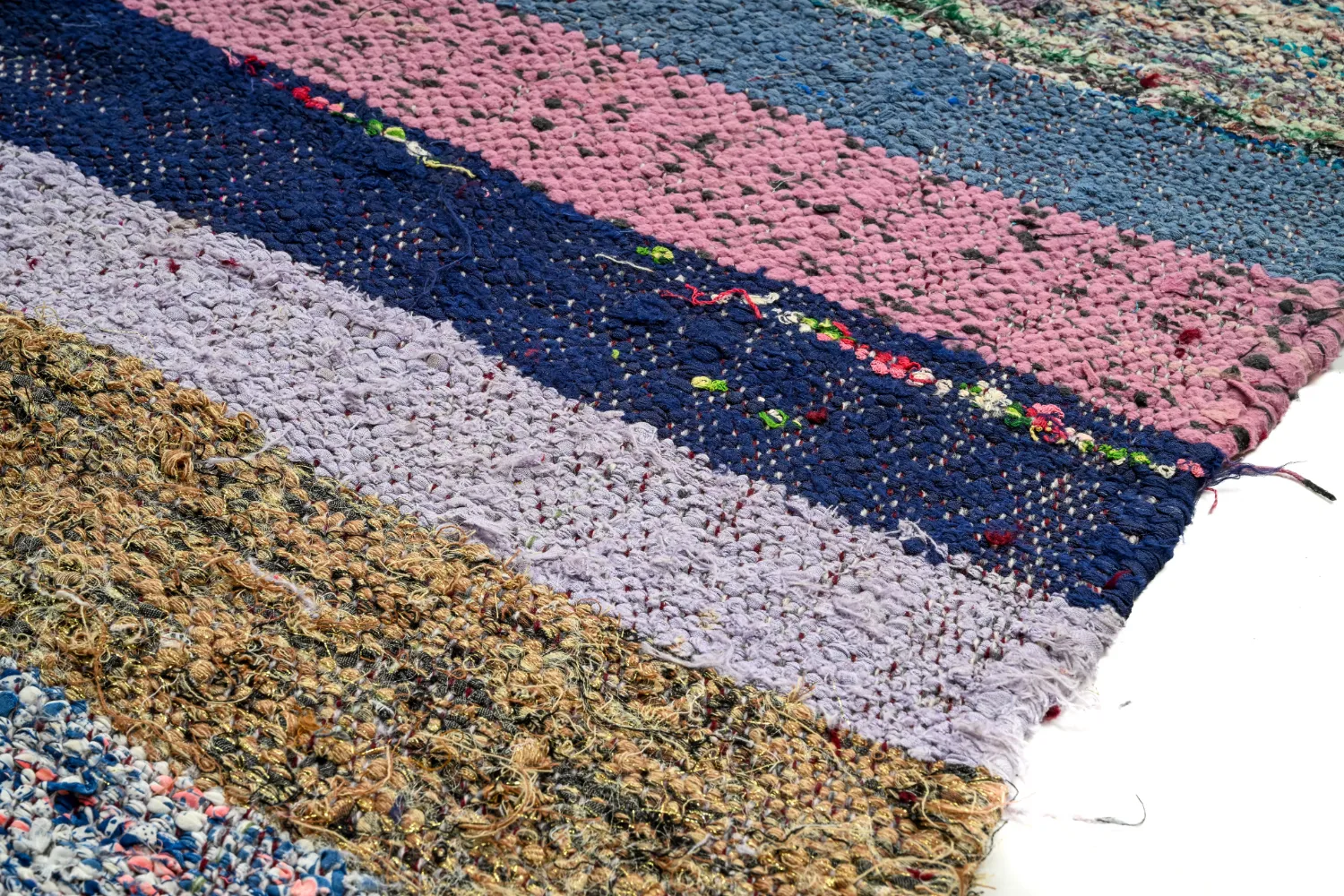 Marokkaanse Berber tapijt Boucherouite 130 x 225 cm