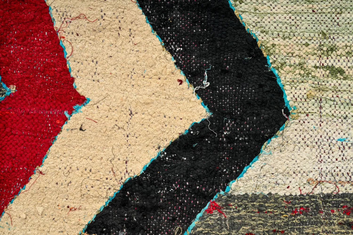 Marokkaanse Berber tapijt Boucherouite 130 x 225 cm