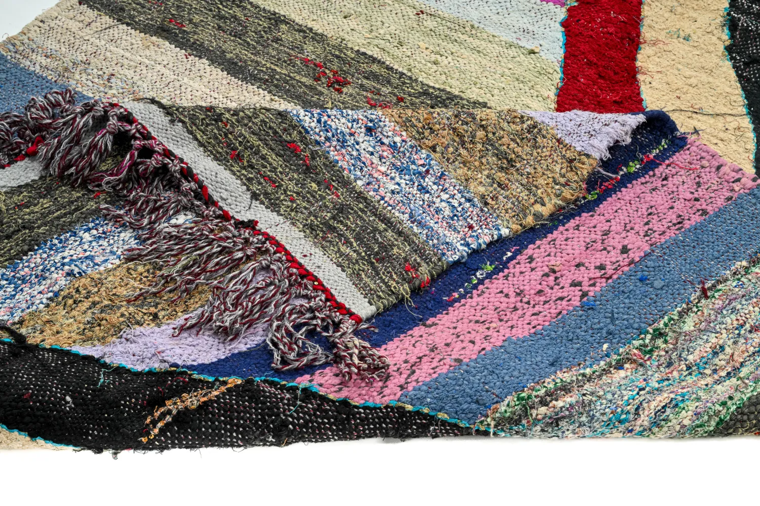 Marokkaanse Berber tapijt Boucherouite 130 x 225 cm
