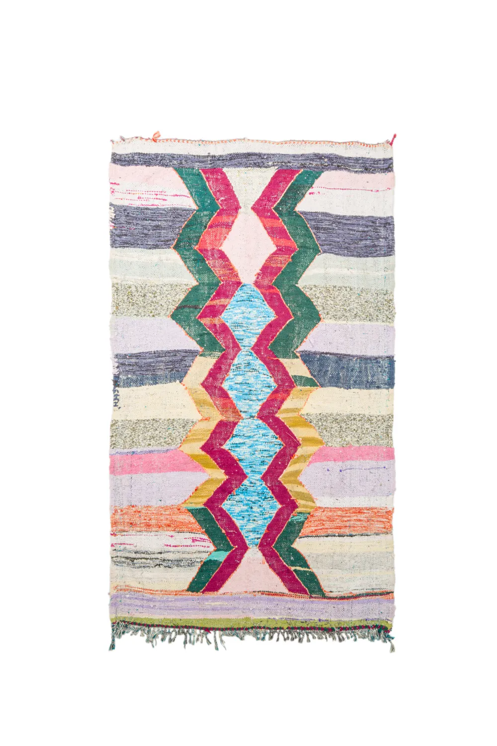 Marokkaanse Berber tapijt Boucherouite 125 x 215 cm