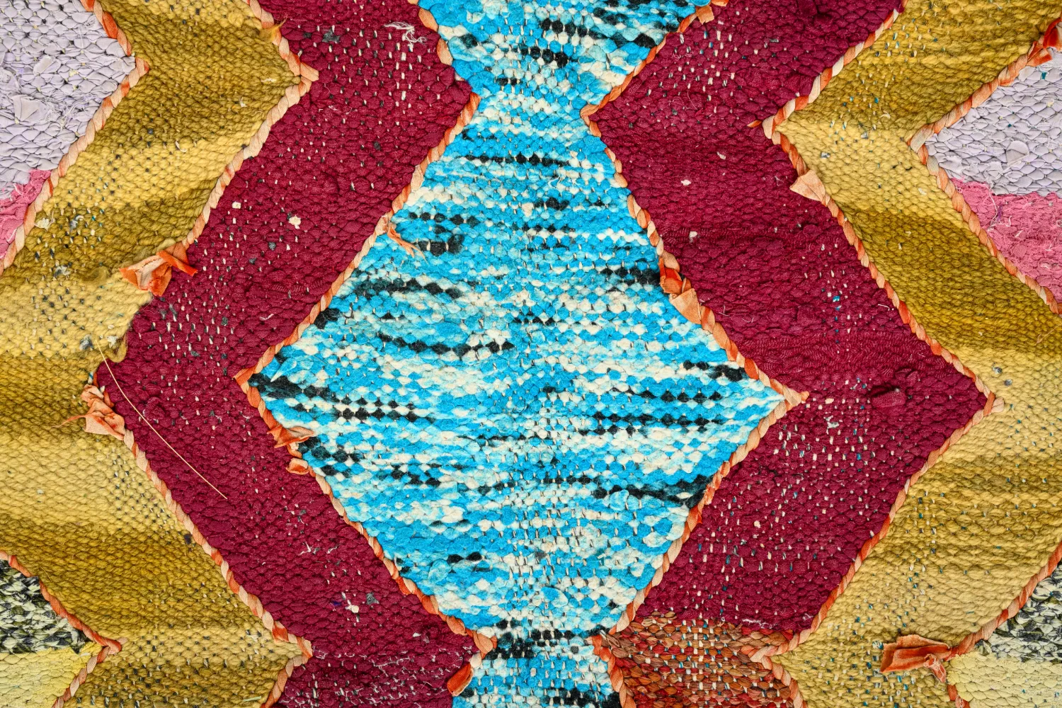 Marokkaanse Berber tapijt Boucherouite 125 x 215 cm