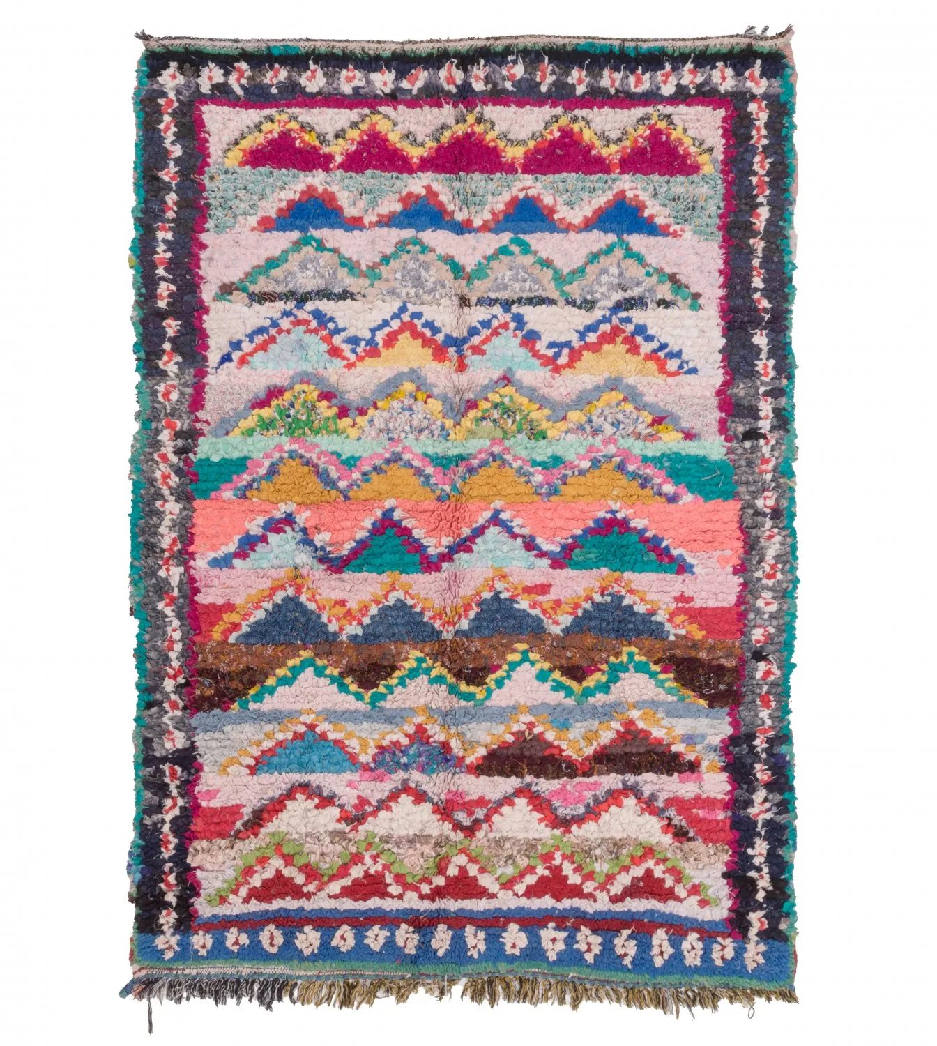 Marokkaanse Berber tapijt Boucherouite 195 x 135 cm