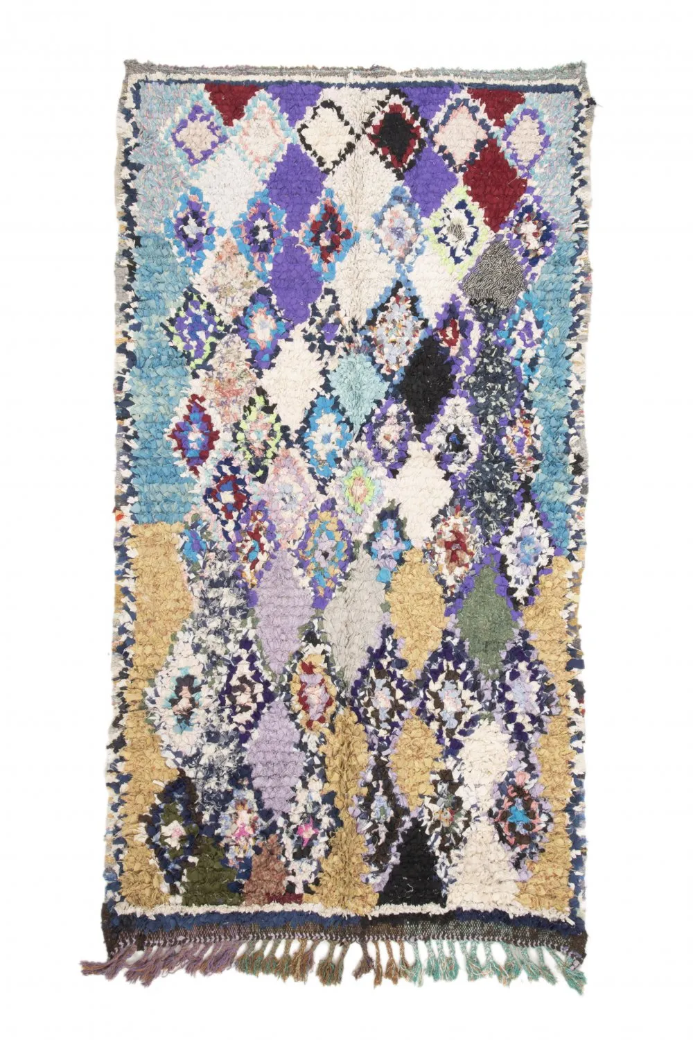 Marokkaanse Berber tapijt Boucherouite 260 x 140 cm