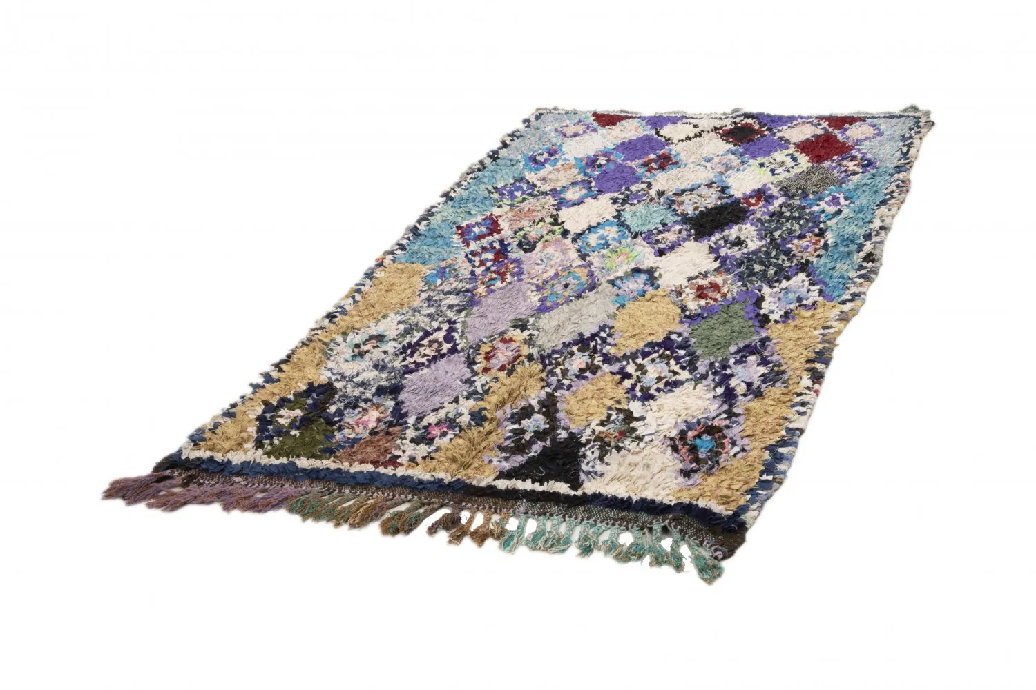Marokkaanse Berber tapijt Boucherouite 260 x 140 cm
