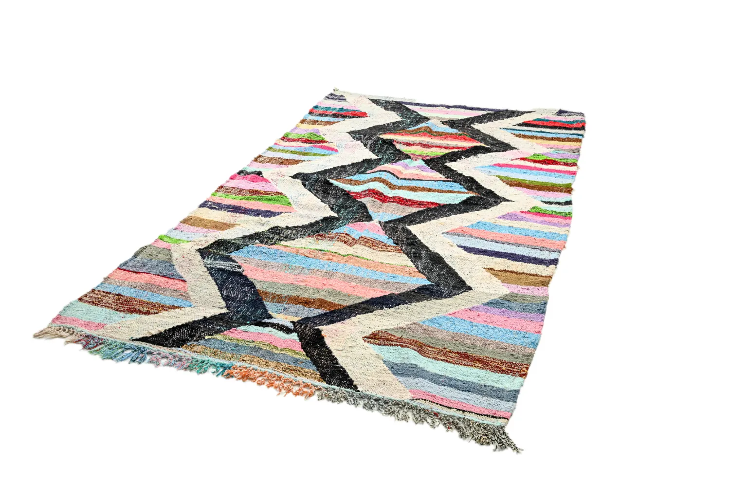 Marokkaanse Berber tapijt Boucherouite 145 x 245 cm